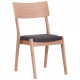 Dining chair for kitchen, cafe, bar Cantal wood beech bleached/fabric anthracite AMF