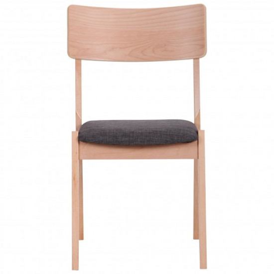 Dining chair for kitchen, cafe, bar Cantal wood beech bleached/fabric anthracite AMF