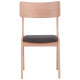 Dining chair for kitchen, cafe, bar Cantal wood beech bleached/fabric anthracite AMF