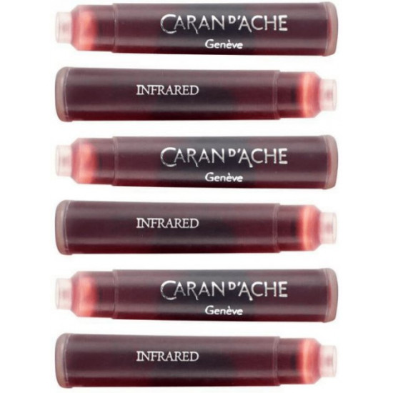 Set of ink cartridges Caran d'Ache Chromatics Red 6 pcs (7630002329859)