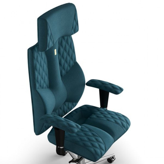 Armchair KULIK SYSTEM BUSINESS Fabric with headrest with stitching Denim