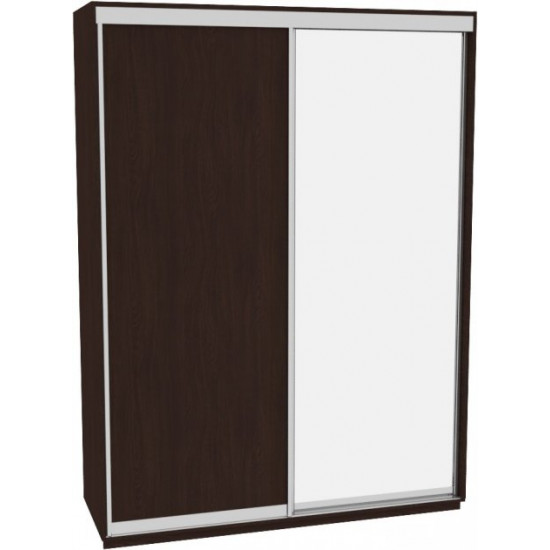 Sliding wardrobe HOUSE B176 Wenge chipboard+Mirror 170x60x240