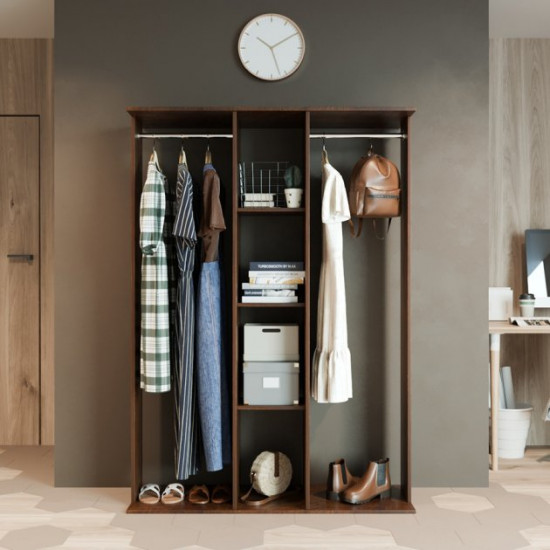 Floor hanging wardrobe Fenster Gallant 3B Brown