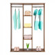 Floor hanging wardrobe Fenster Gallant 3B Brown