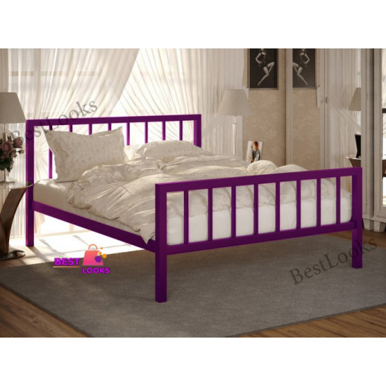 Metal double bed 180x200 Metakam Turin-2 Violet