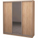 Three-door wardrobe Roko 224.2x242x60 cm chipboard + Mirror Sonoma Oak (20200024450)