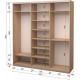 Three-door wardrobe Roko 224.2x242x60 cm chipboard + Mirror Sonoma Oak (20200024450)