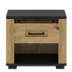 Bedside table made of chipboard+MDF Martin X 499x440x440 mm black/artisan oak Blonski