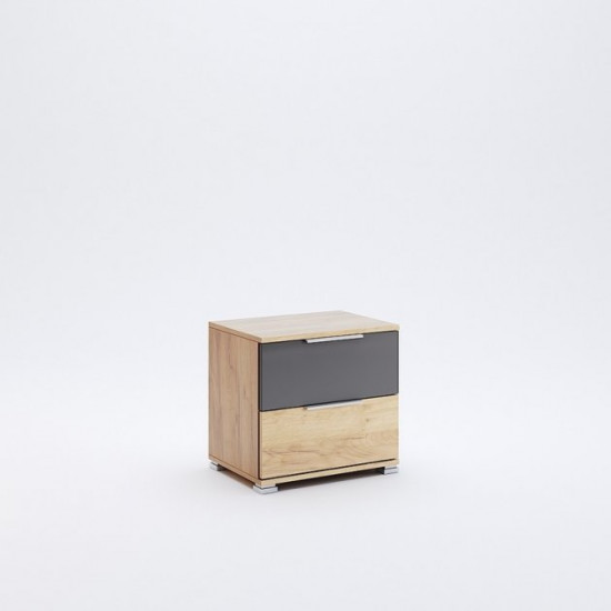 Bedside table Miro-Mark Ramona 2SH art deco Kraft Oak/lava (44116)