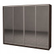 Four-door wardrobe ROKO 238.4x242x60 cm Mirror Oak Wenge (20200024627)