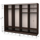 Four-door wardrobe ROKO 238.4x242x60 cm Mirror Oak Wenge (20200024627)