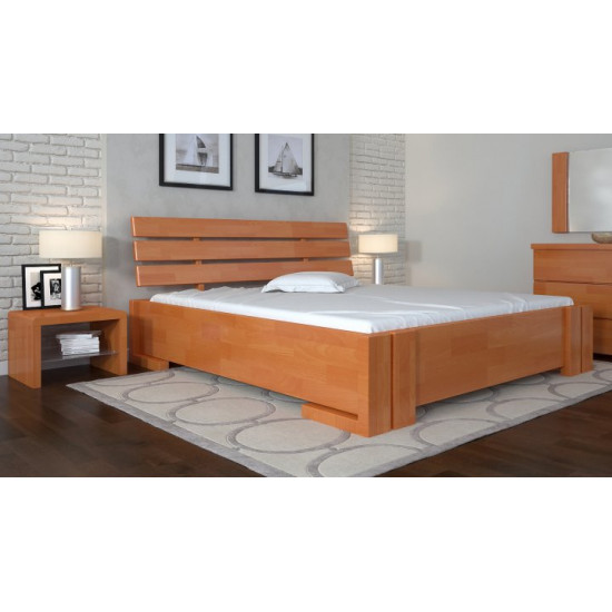 Double bed 160x200 Domino with lifting mechanism Arbor Drev beech Alder wood