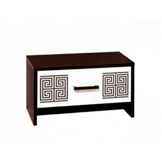 Bedside table Svit Mebliv Basya Novaya (Olympia) 600x365x345 made of chipboard White/Black