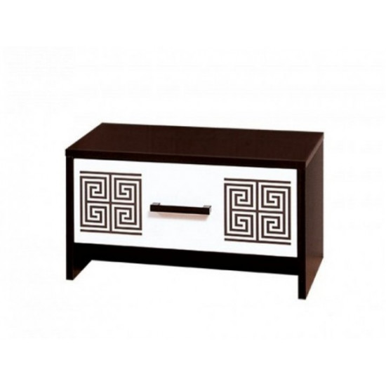 Bedside table Svit Mebliv Basya Novaya (Olympia) 600x365x345 made of chipboard White/Black