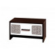 Bedside table Svit Mebliv Basya Novaya (Olympia) 600x365x345 made of chipboard White/Black