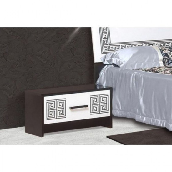 Bedside table Svit Mebliv Basya Novaya (Olympia) 600x365x345 made of chipboard White/Black