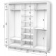 Three-door wardrobe Roko 224.2x242x60 cm chipboard + Mirror White (20200027421)