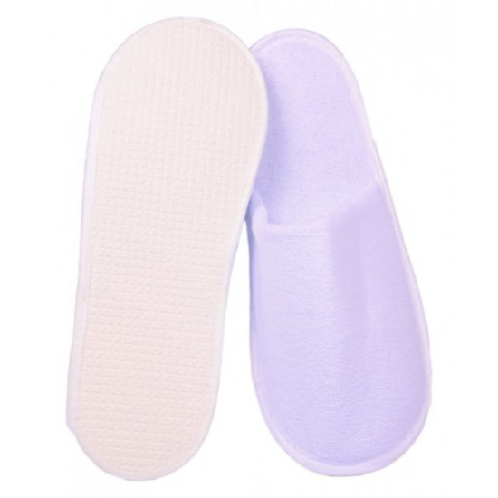 Disposable terry closed slippers - 4 pairs