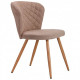 Dining chair for kitchen, cafe, bar Enrico metal beech/fabric latte AMF