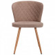 Dining chair for kitchen, cafe, bar Enrico metal beech/fabric latte AMF