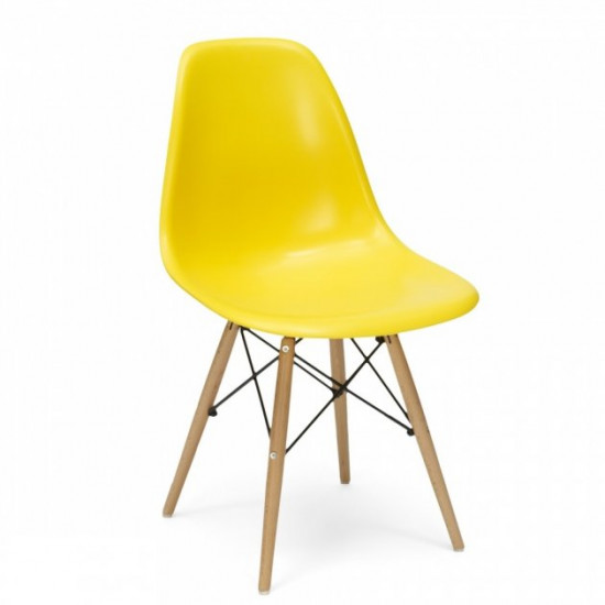 Chair for kitchen, living room wood/plastic Tower Wood Group SDM Yellow