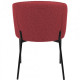 Chair for kitchen, cafe, bar, restaurant Laguna metal black/fabric matting red Concepto