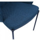 Chair for kitchen, cafe, bar, restaurant Laguna black metal/matting fabric blue Concepto