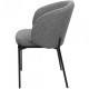 Chair for kitchen, cafe, bar, restaurant Laguna black metal/matting fabric graphite Concepto