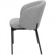 Chair for kitchen, cafe, bar, restaurant Laguna metal black/fabric matting gray Concepto