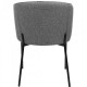 Chair for kitchen, cafe, bar, restaurant Laguna black metal/matting fabric graphite Concepto