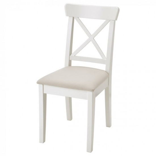 Stool IKEA INGOLF white / Hallarp beige (504.730.73)