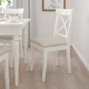 Stool IKEA INGOLF white / Hallarp beige (504.730.73)