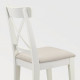 Stool IKEA INGOLF white / Hallarp beige (504.730.73)