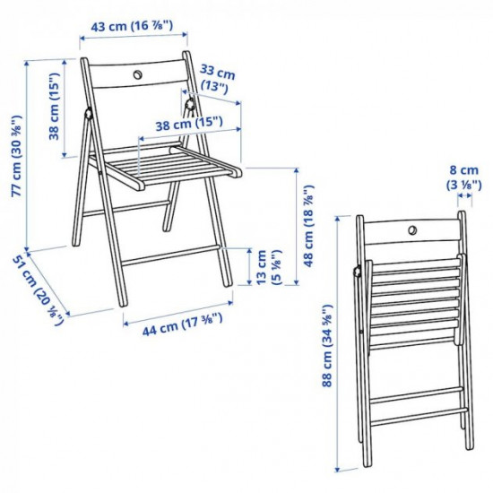 Стілець складаний IKEA TERJE бук (648.331.08)