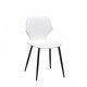 Dining chair Onder Mebli DUBLIN WHITE 07 DBN-METAL-BK