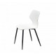 Dining chair Onder Mebli DUBLIN WHITE 07 DBN-METAL-BK