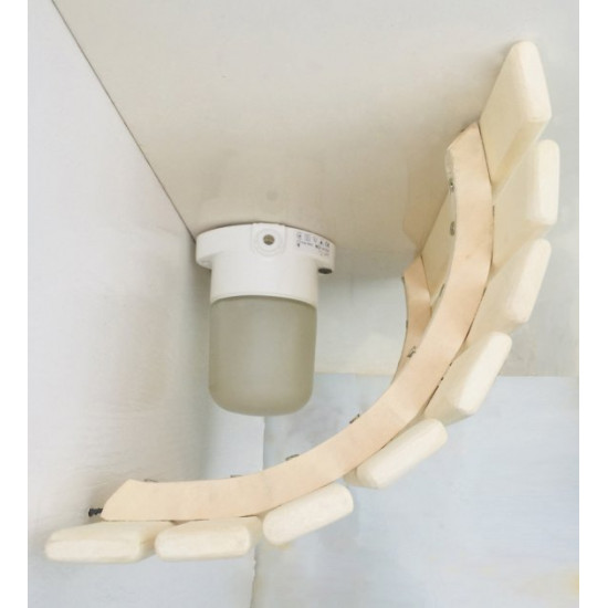 Bath lamp LINDNER Lisilux + Lamp guard for bath and sauna PRO, linden