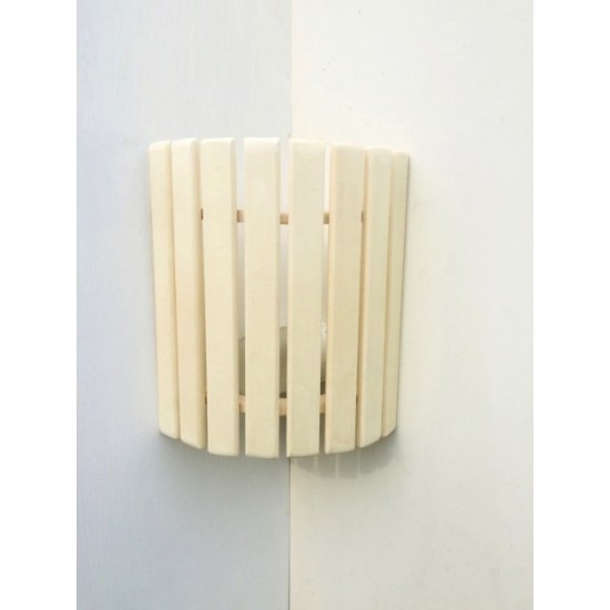 Lamp for bath MS 1101 + Lamp fencing for baths and saunas PRO, linden