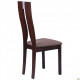 Dining chair AMF Douglas SV-2407YBH dark walnut/brown fabric. 516744