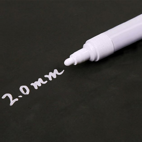 Special chalk marker Pasportu permanent White 2 mm (2000992397230)