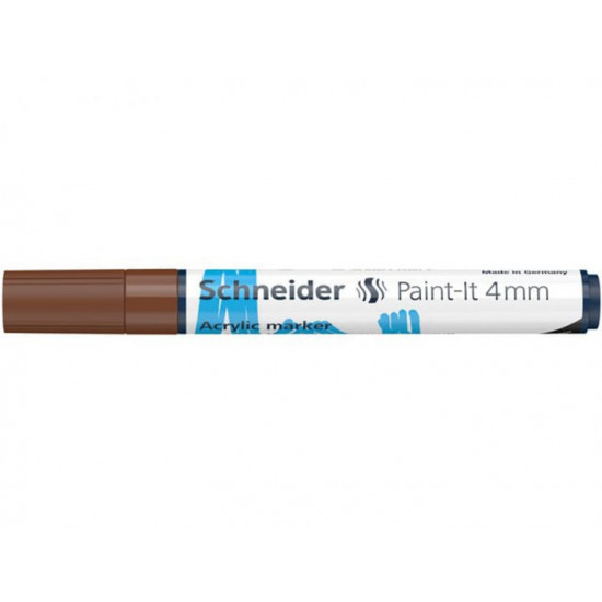 Маркер акриловий Schneider Paint-it 320 4 мм коричневий (S120207)