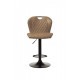 Swivel bar stool with height-adjustable leg Vetro B-102 beige antique