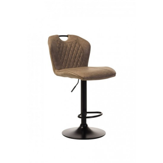 Swivel bar stool with height-adjustable leg Vetro B-102 beige antique