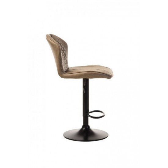 Swivel bar stool with height-adjustable leg Vetro B-102 beige antique