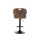 Swivel bar stool with height-adjustable leg Vetro B-102 beige antique