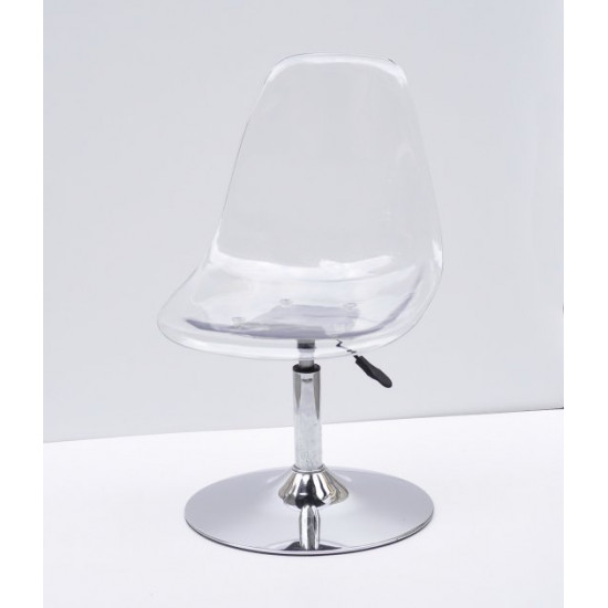 Dining chair with height-adjustable support Onder Metal NIK transparent CH - BASE