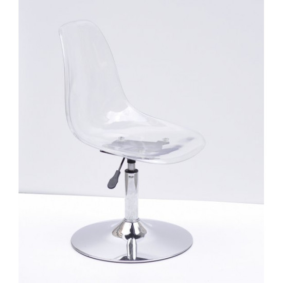 Dining chair with height-adjustable support Onder Metal NIK transparent CH - BASE