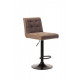 Swivel bar stool with height-adjustable leg Vetro B-106 beige antique