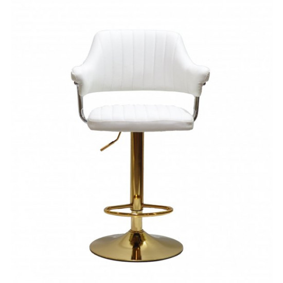 Bar stool on an adjustable base Onder Metal JEFF EK white BAR GD - BASE