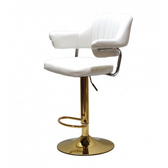 Bar stool on an adjustable base Onder Metal JEFF EK white BAR GD - BASE